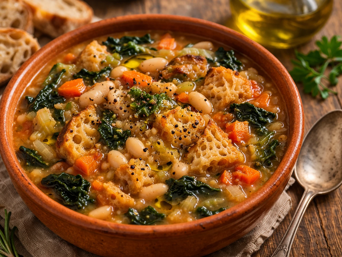 Ribollita - in Italien ein typisches Gericht zur Resteverwertung 